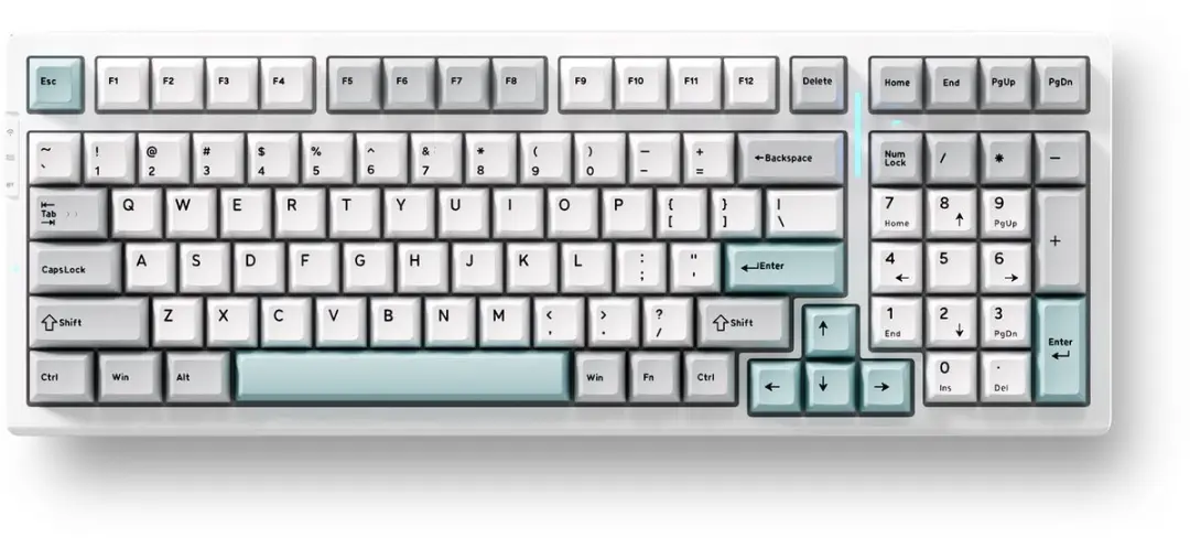 MCHOSE G98 Pro Tri-Mode Mechanisch Toetsenbord - TTC Flame Orange - Grijs/Blauw