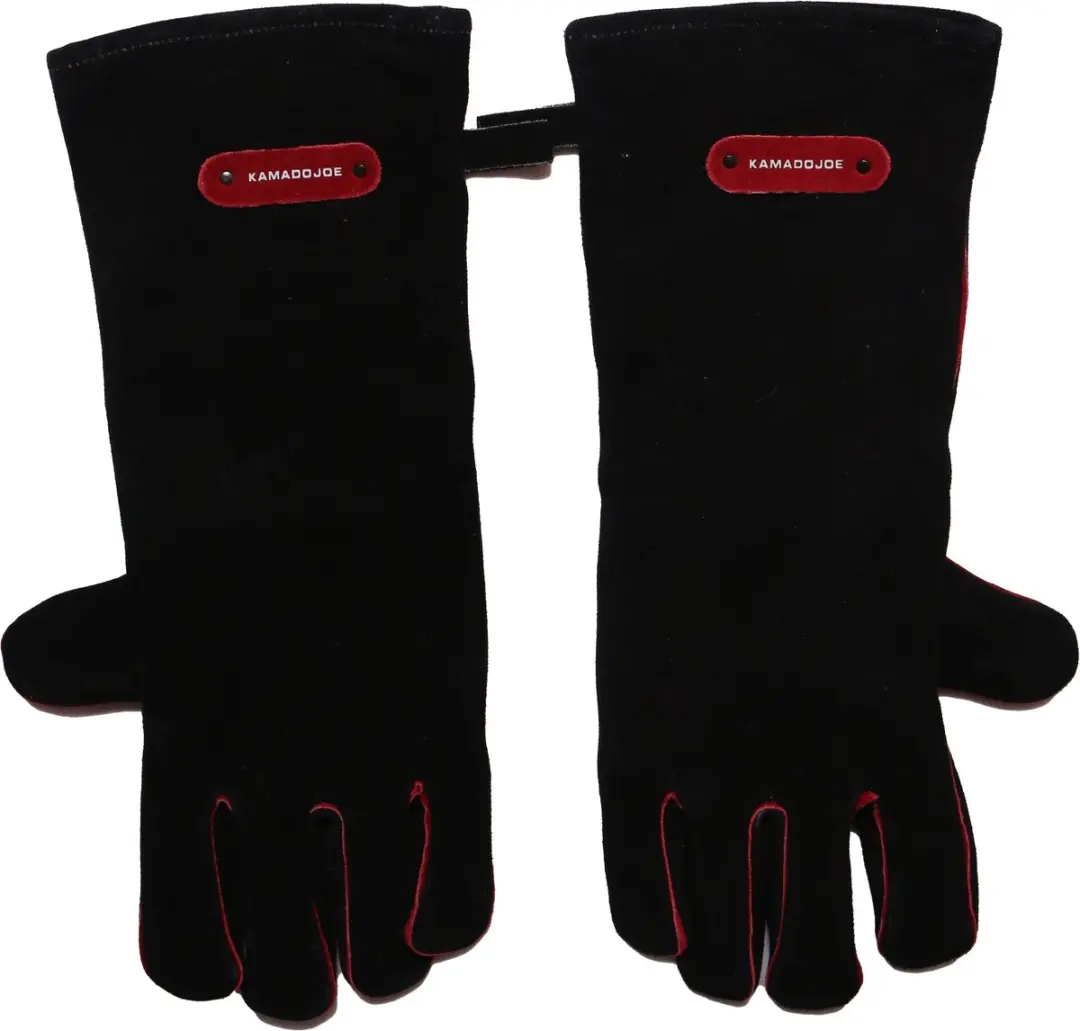 Kamado Joe Leren Handschoen - Zwart/Rood