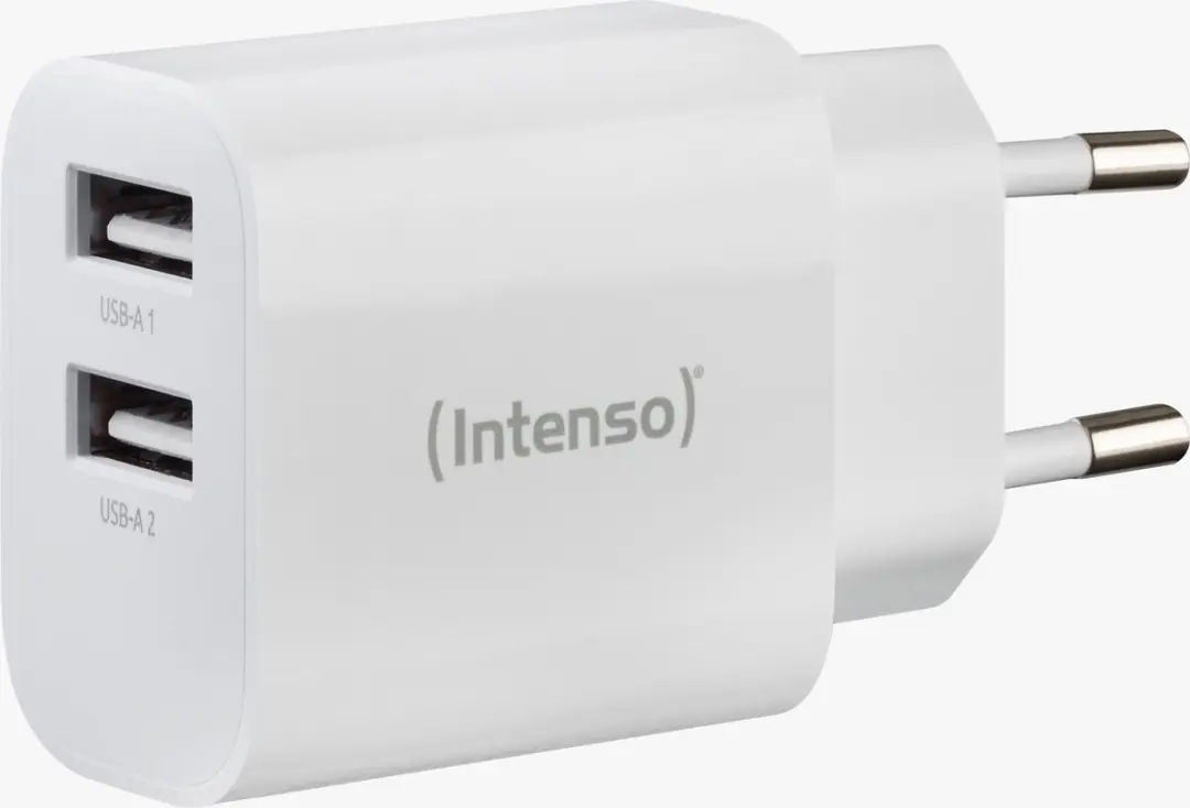Intenso W24AA 24W USB-A Adapter - 2x USB-A - Wit