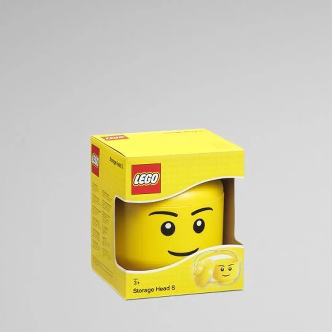 LEGO Iconic Hoofd Opbergbox Geel 16cm - afbeelding 3 van 6