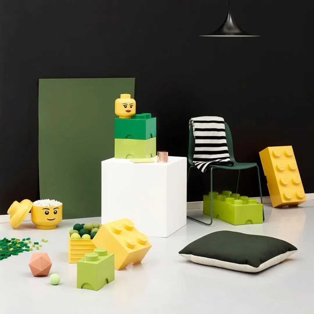 LEGO Iconic Hoofd Opbergbox Geel 16cm - afbeelding 4 van 6
