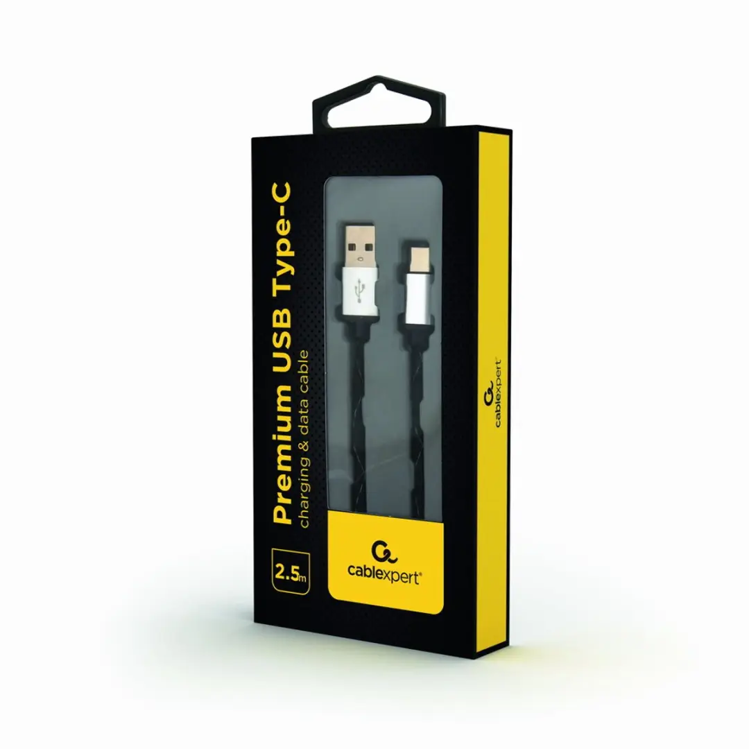 Cablexpert CCP-USB2-AMCM-2.5M USB-kabel 2.5m USB-A naar USB-C - Zwart