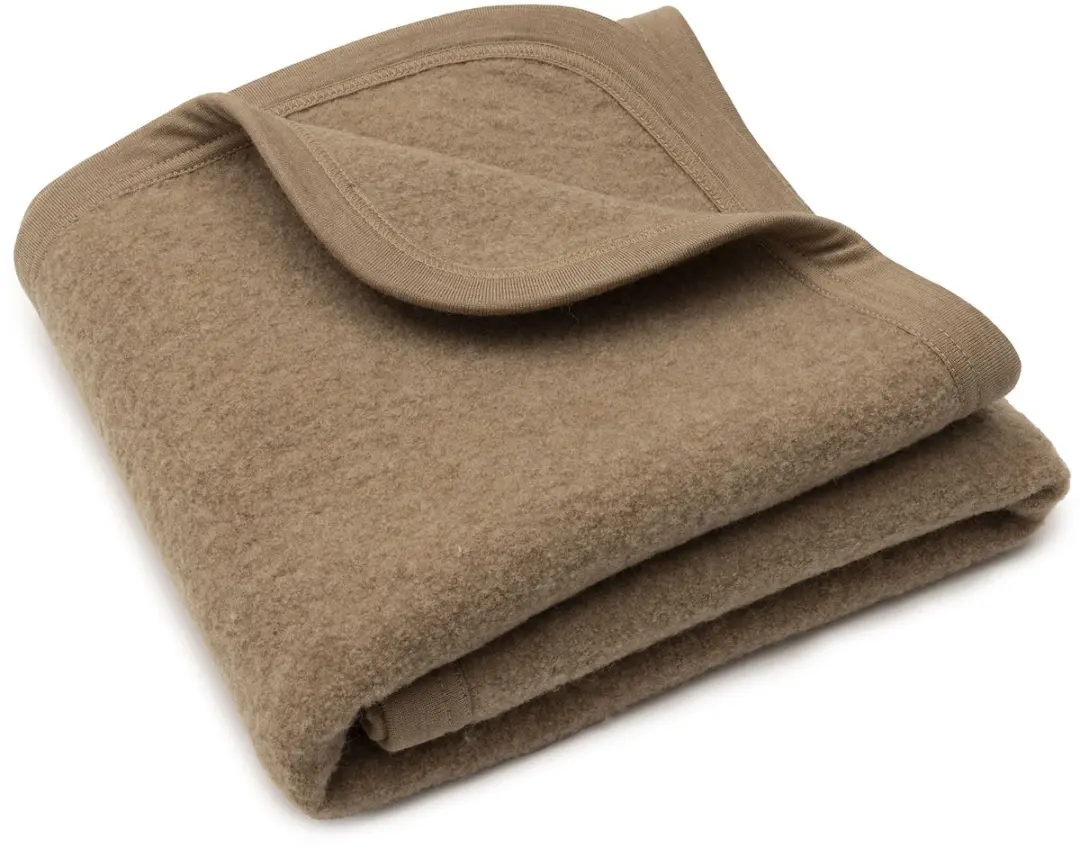 Jollein Baby Deken Wieg 75x100cm Merino Wol - Dark Hazel