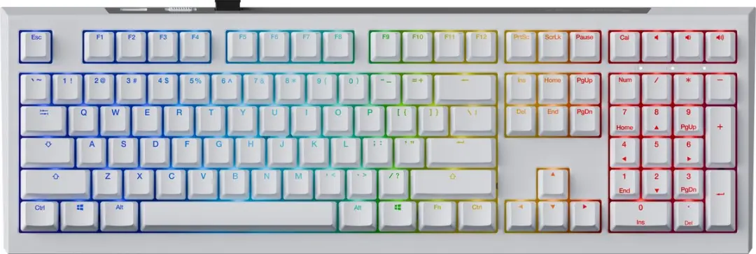 Ducky One X Wireless DKON2408AST3-DAUSPDOECL1AS1 Toetsenbord - Wit