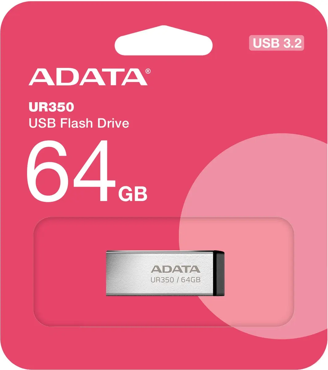 ADATA UR350 USB Flash Drive 64GB - Zwart
