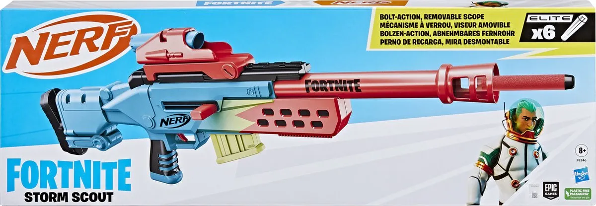 Nerf Fortnite Storm Scout F8346 - Blauw/Groen/Oranje - afbeelding 6 van 6