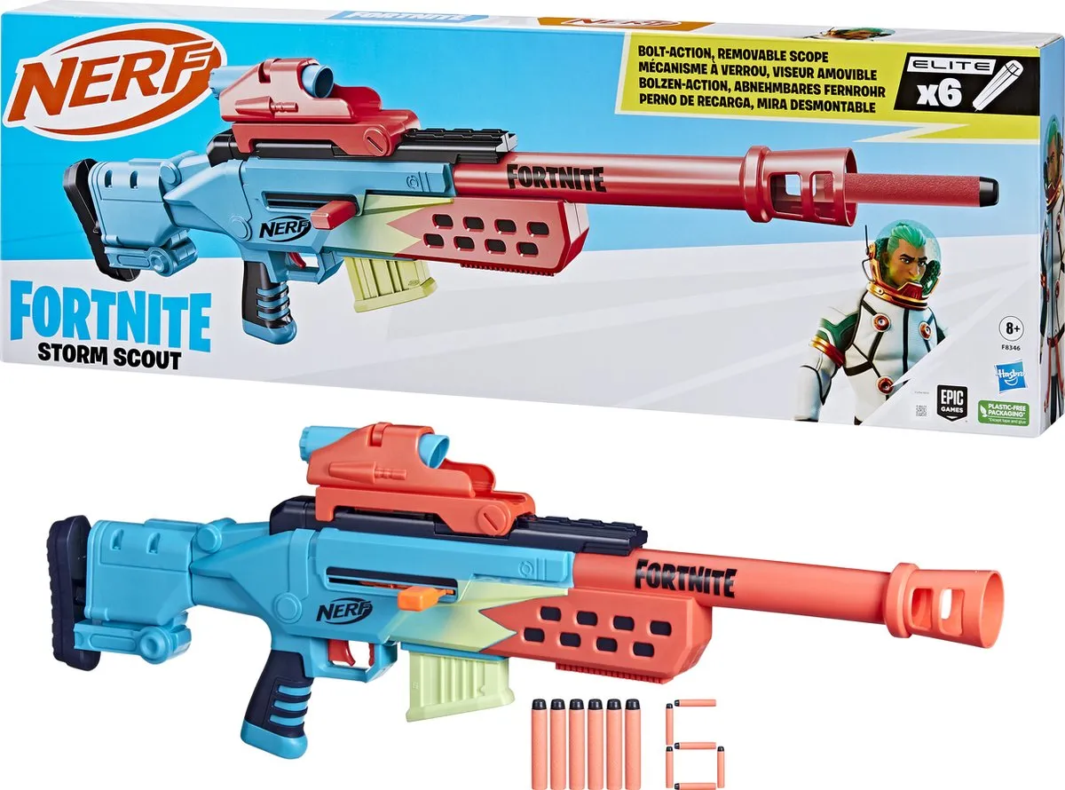 Nerf Fortnite Storm Scout F8346 - Blauw/Groen/Oranje