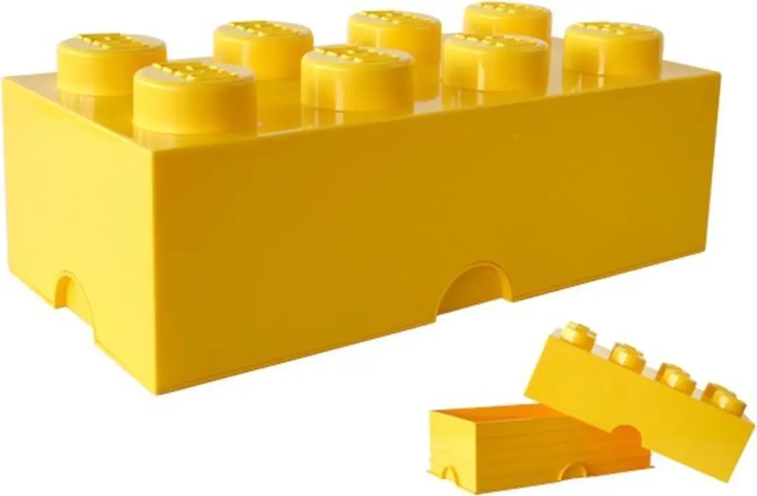 LEGO Brick 8 Opbergbox - Geel - afbeelding 2 van 6
