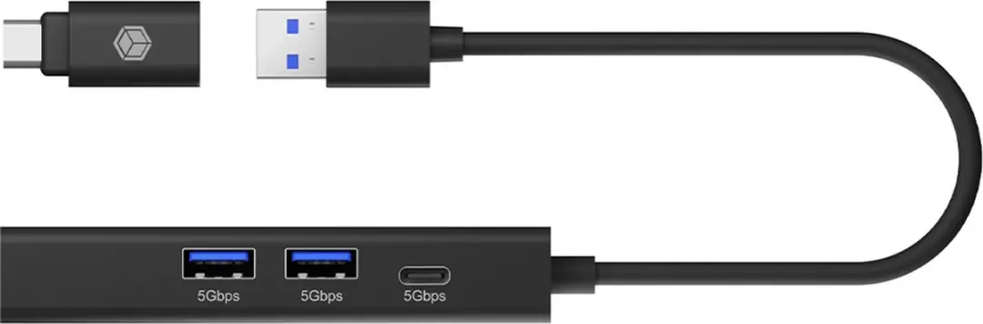 RaidSonic ICY BOX IB-HUB1439-LAN USB 3.2 Hub - Zwart
