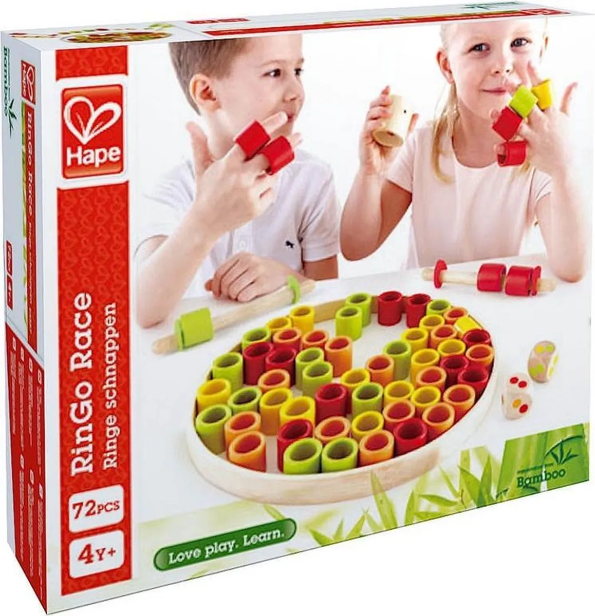 Hape Behendigheidsspel Ringo Race - 72 Stuks - Geel