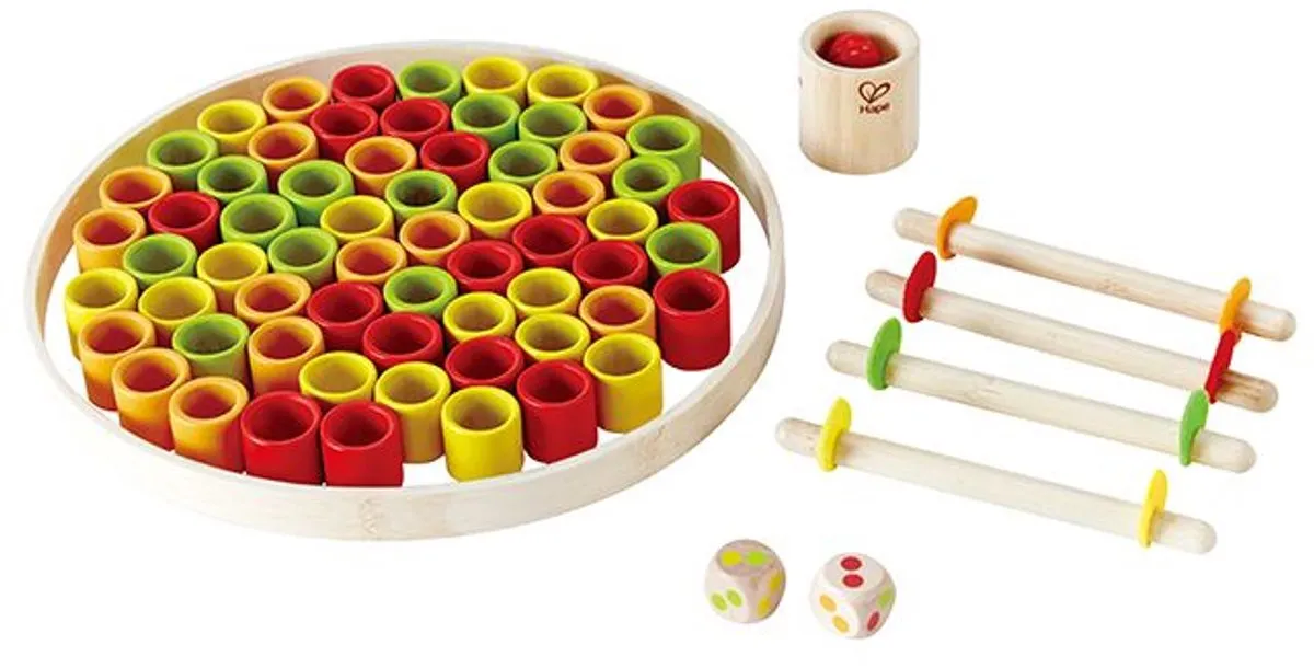 Hape Behendigheidsspel Ringo Race - 72 Stuks - Geel