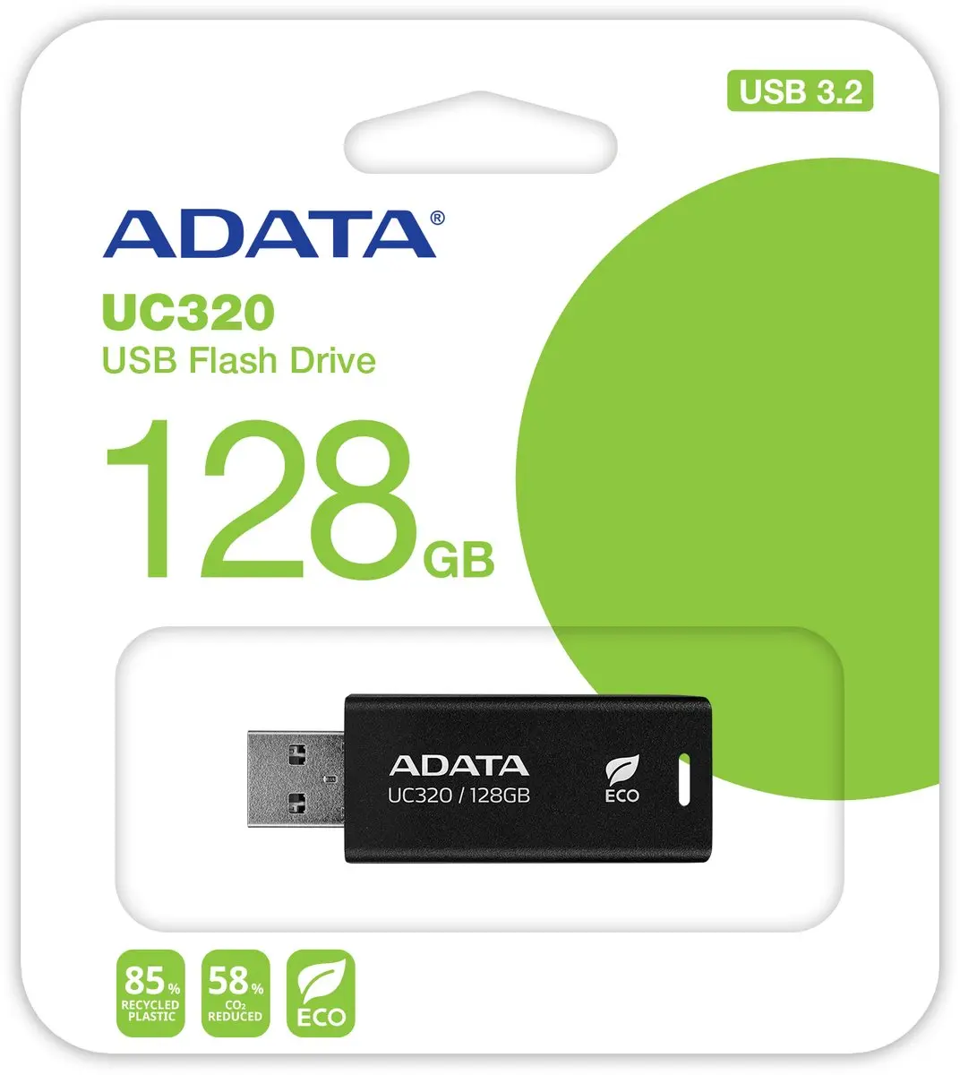 ADATA UC320 USB Flash Drive 128GB - Zwart
