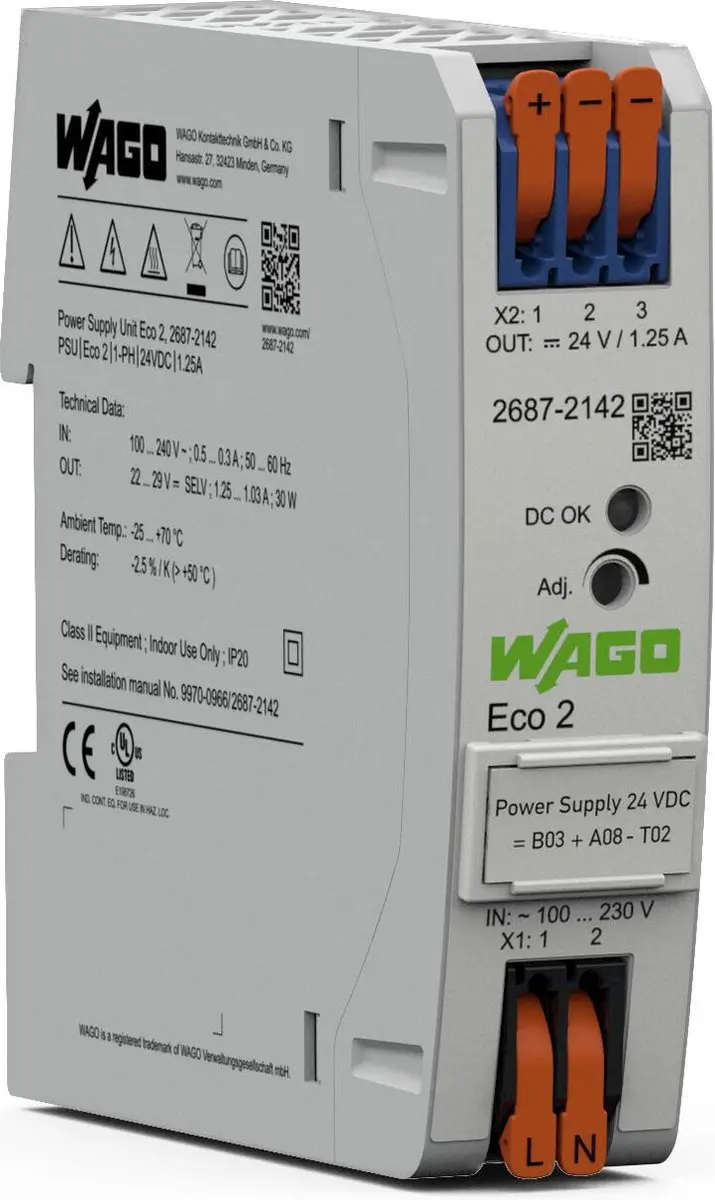 WAGO 2687-2142 Behuizing 24V/DC