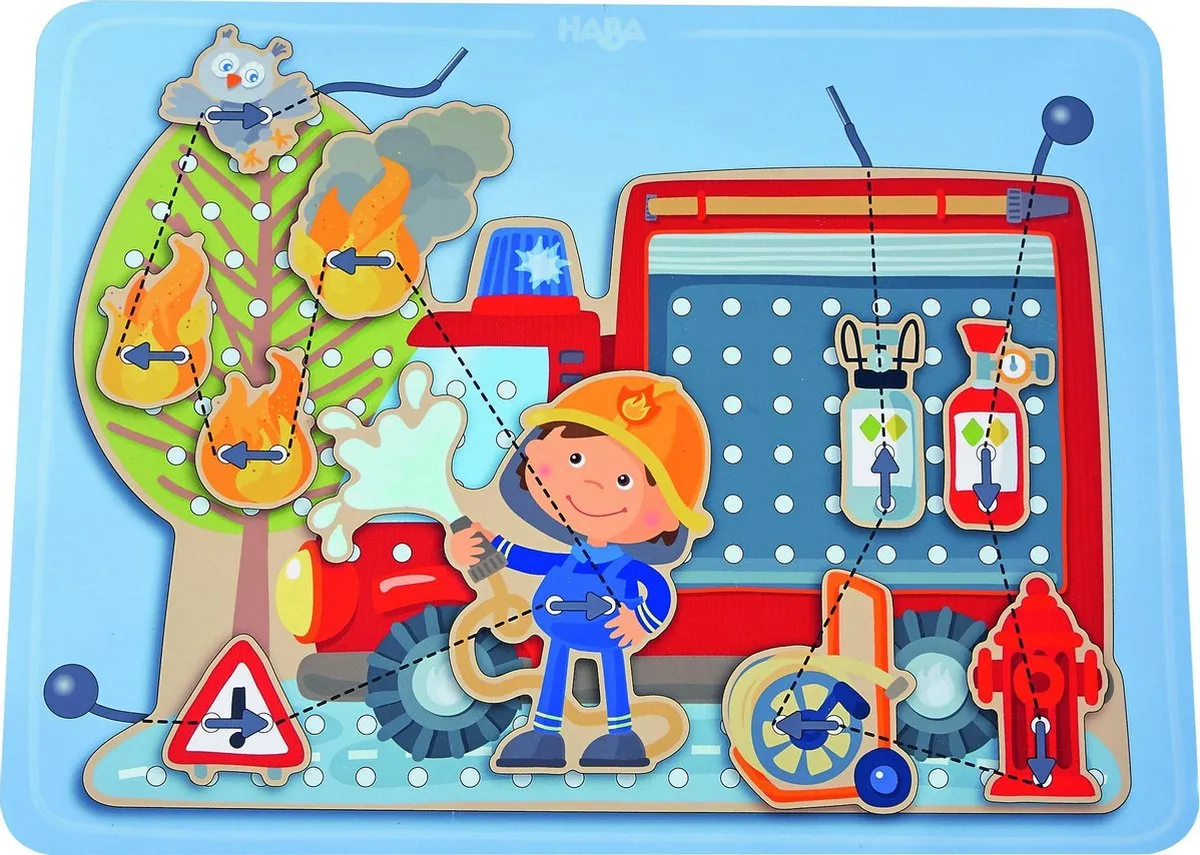 Haba Rijgspel In Actie Junior 37-delig - Multicolor