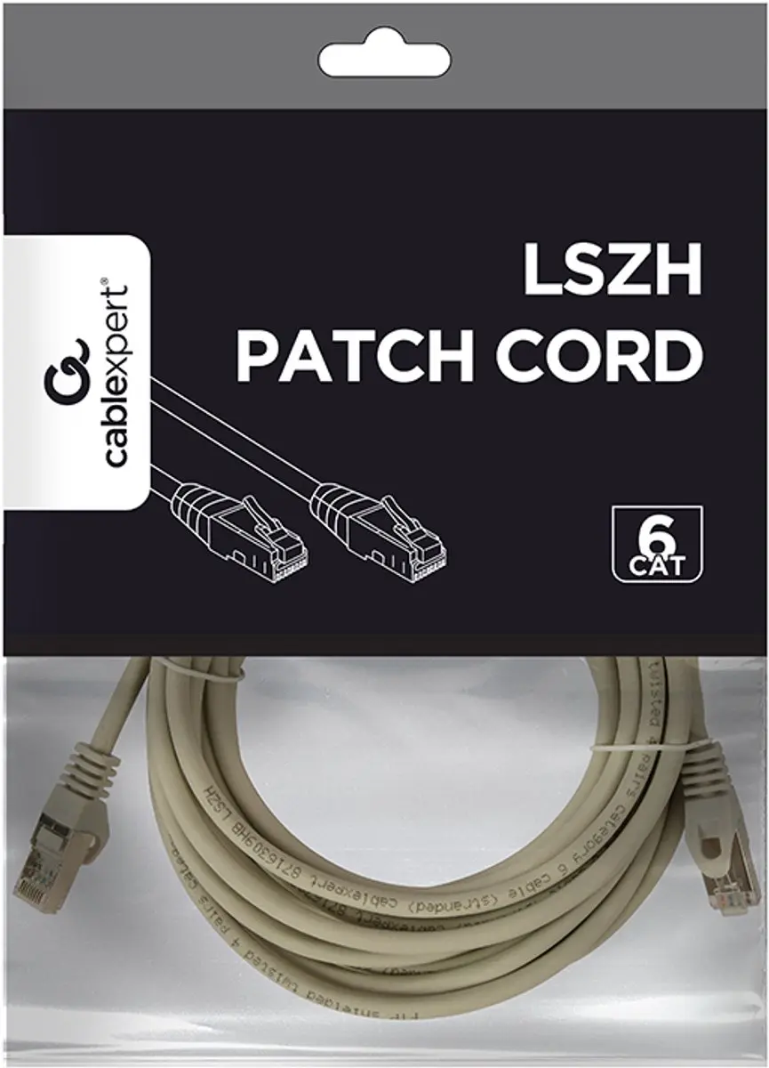 Cablexpert FTP Kabel Cat.6 PP6-LSZH-5M - 5m - Grijs