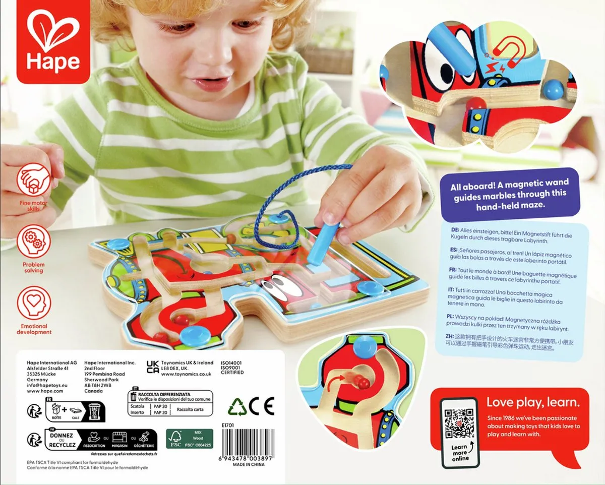Hape Magnetische Trein Doolhof E1701 - Veelkleurig
