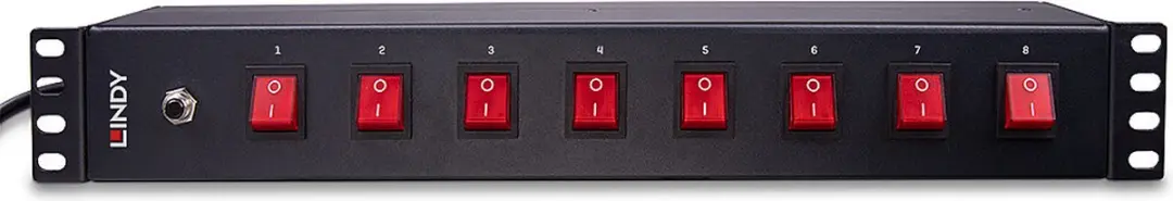 Lindy 73025 Energiedistributie 8x AC - 1.5U Zwart