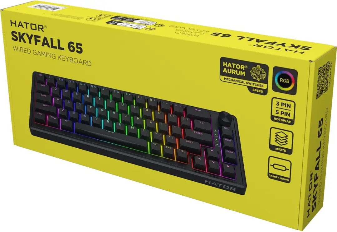 HATOR Skyfall HTK1160 Toetsenbord - USB - Zwart