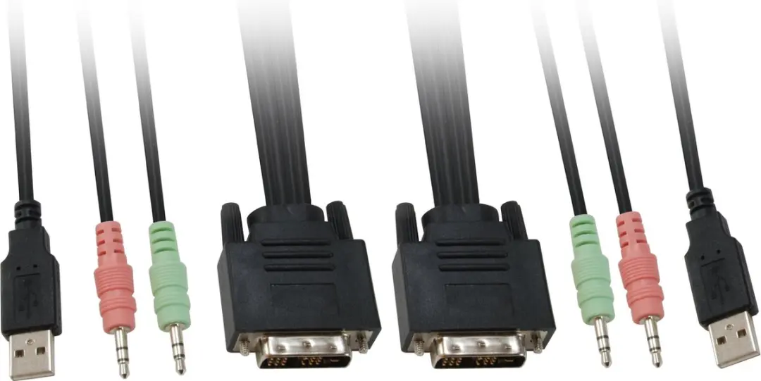 LevelOne KVM-0260 KVM-switch 2x USB DVI - Grijs