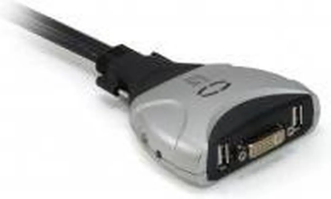 LevelOne KVM-0260 KVM-switch 2x USB DVI - Grijs