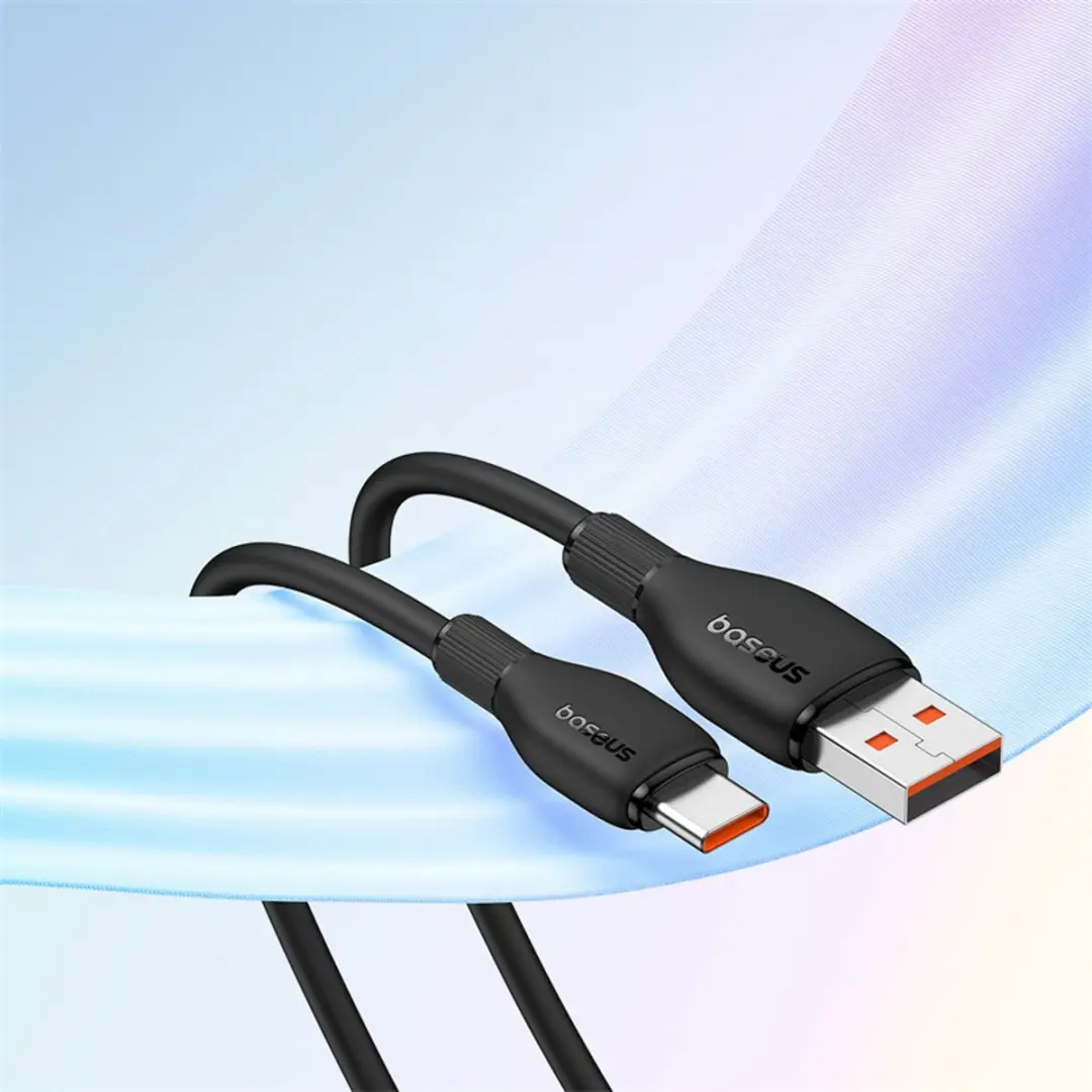Baseus USB-A naar USB-C Kabel 100W 2m - Transparant