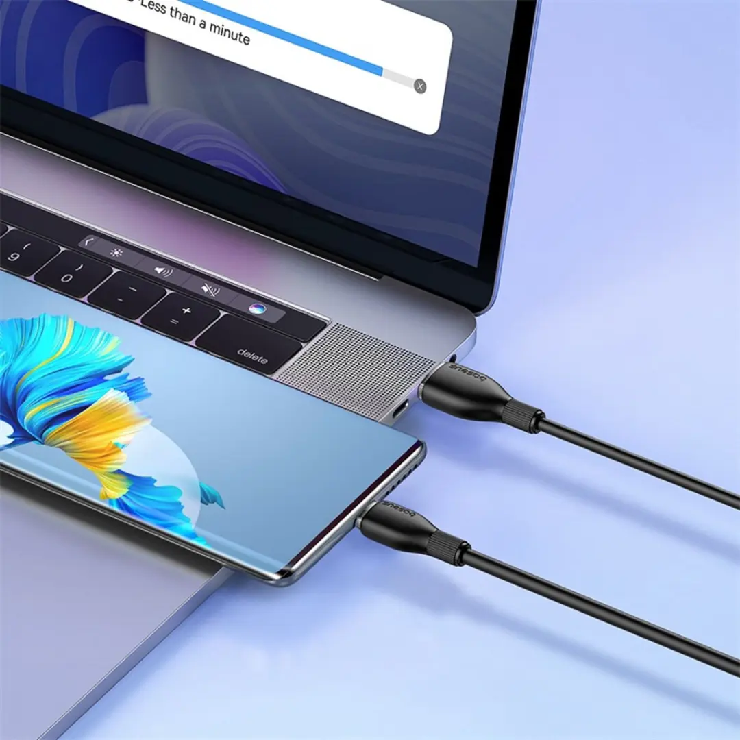 Baseus USB-A naar USB-C Kabel 100W 2m - Transparant