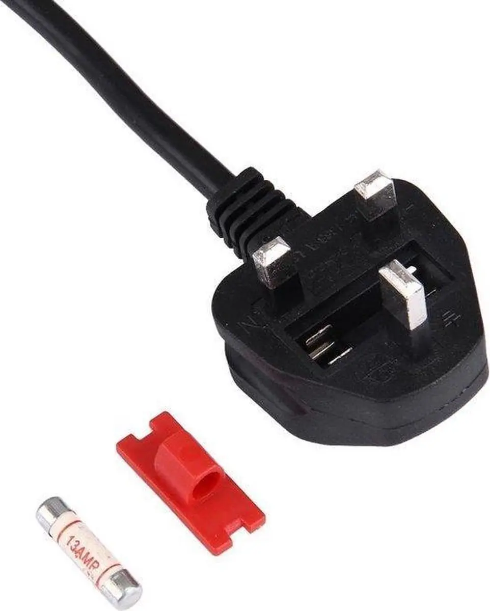 Cablexpert PC-187 Inwendig Zekering UK Geaard Netsnoer 1,8m - Zwart