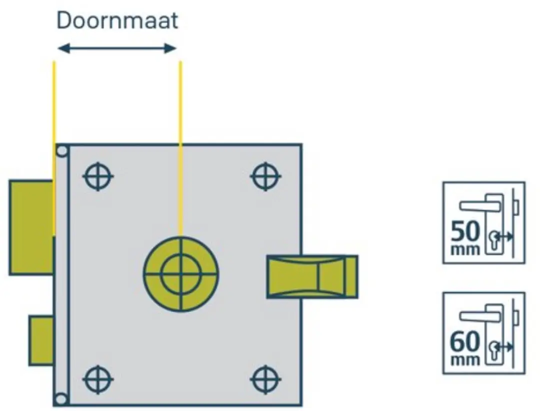 Yale Oplegslot 630 - 50mm Doornmaat - Bruin