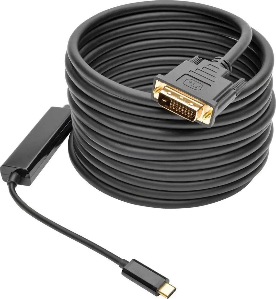 Tripp Lite U444-016-D DVI-D naar USB-C 3.1 Kabeltussenstuk - Zwart