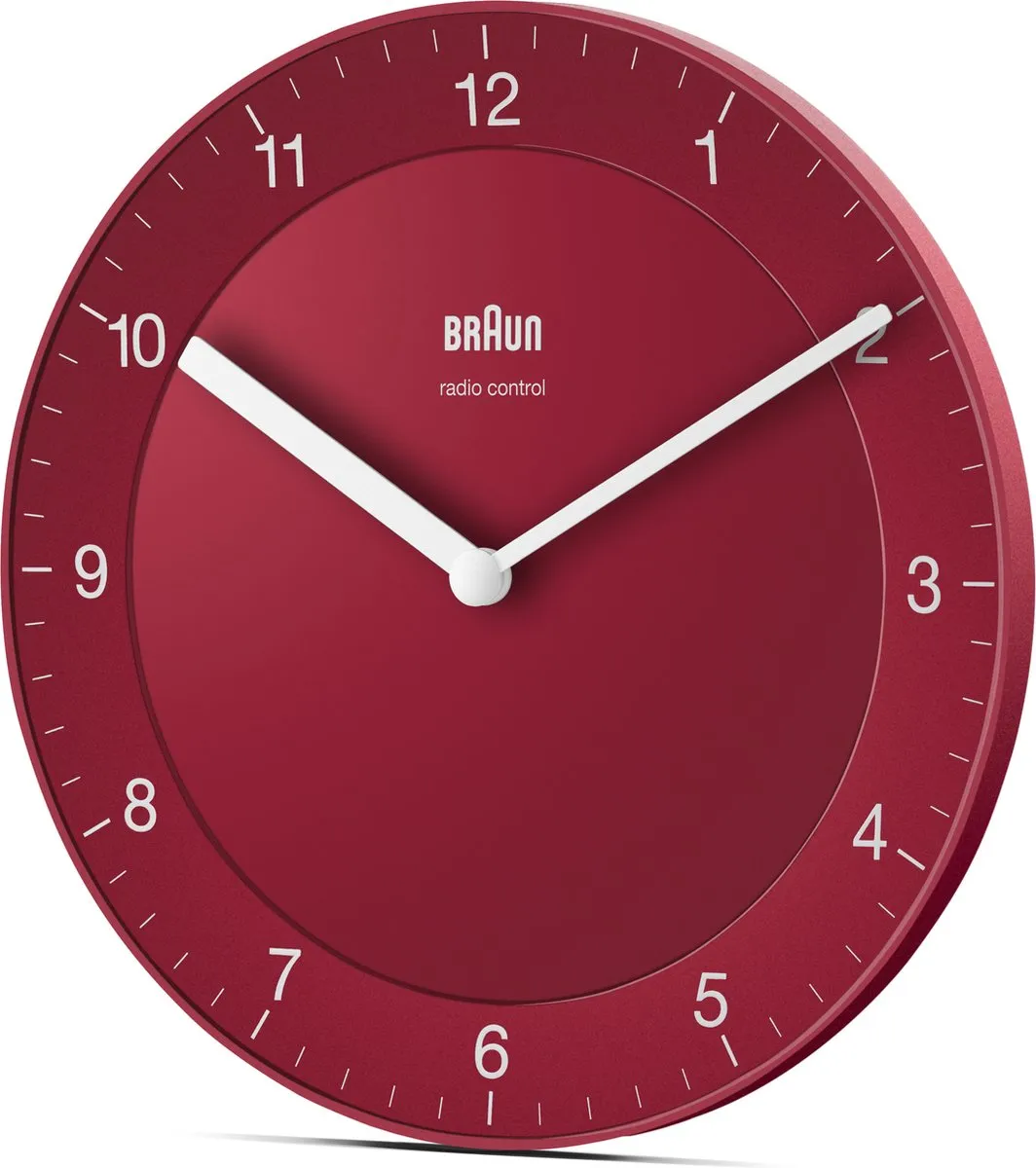 Braun BC06R-DCF Wandklok - Rood