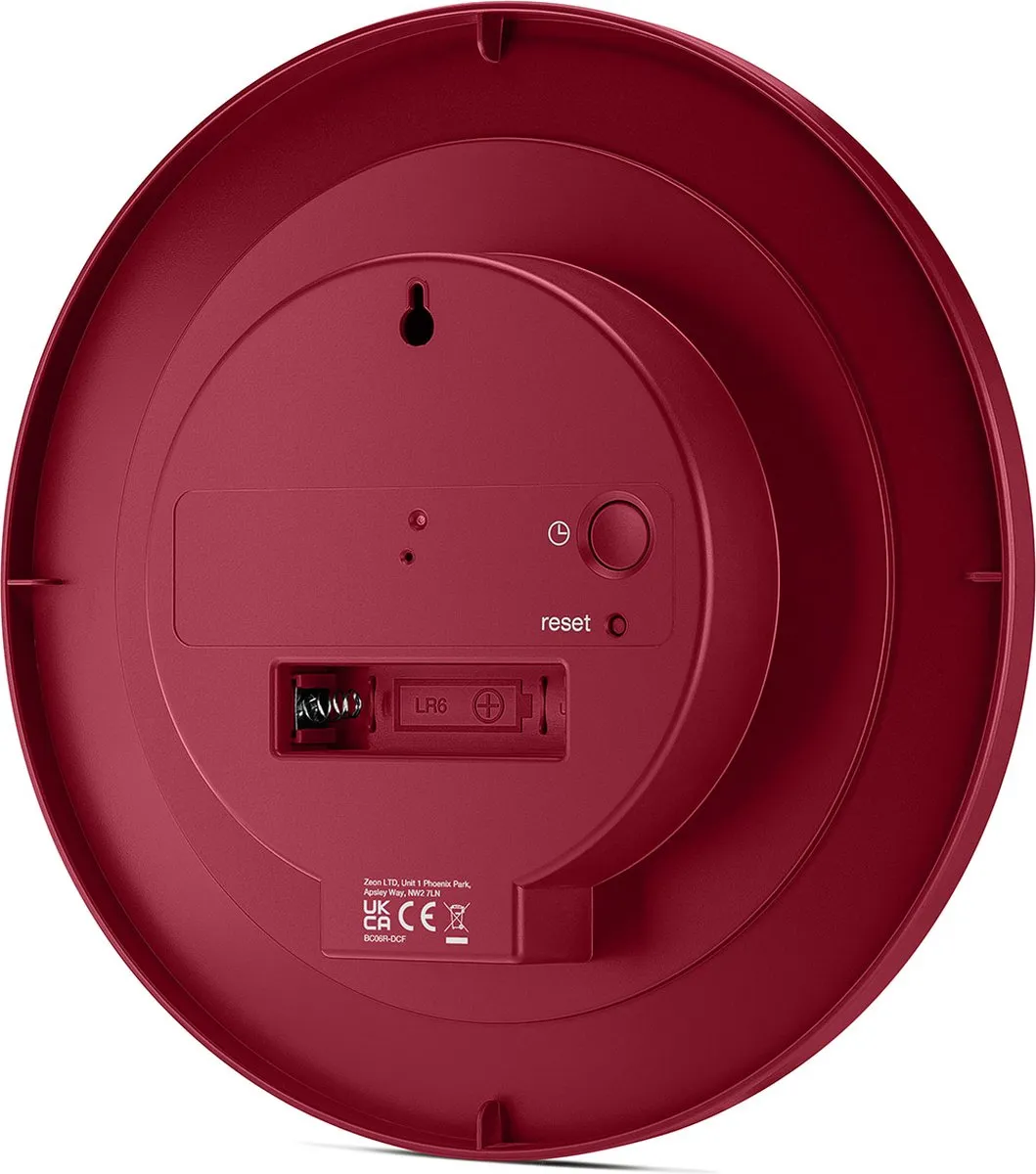 Braun BC06R-DCF Wandklok - Rood