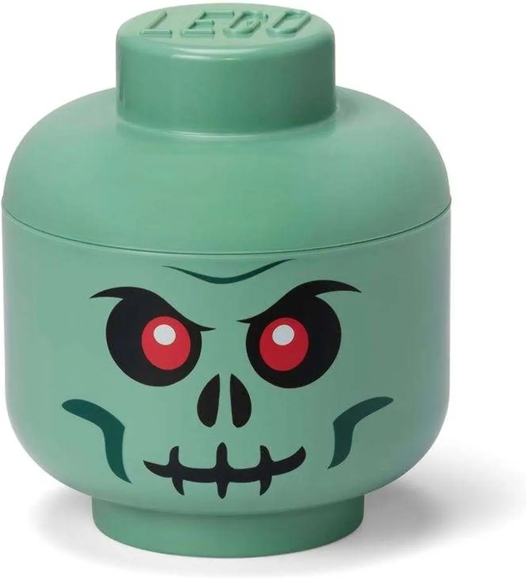 Opbergbox Hoofd Skelet Groen, Klein - LEGO