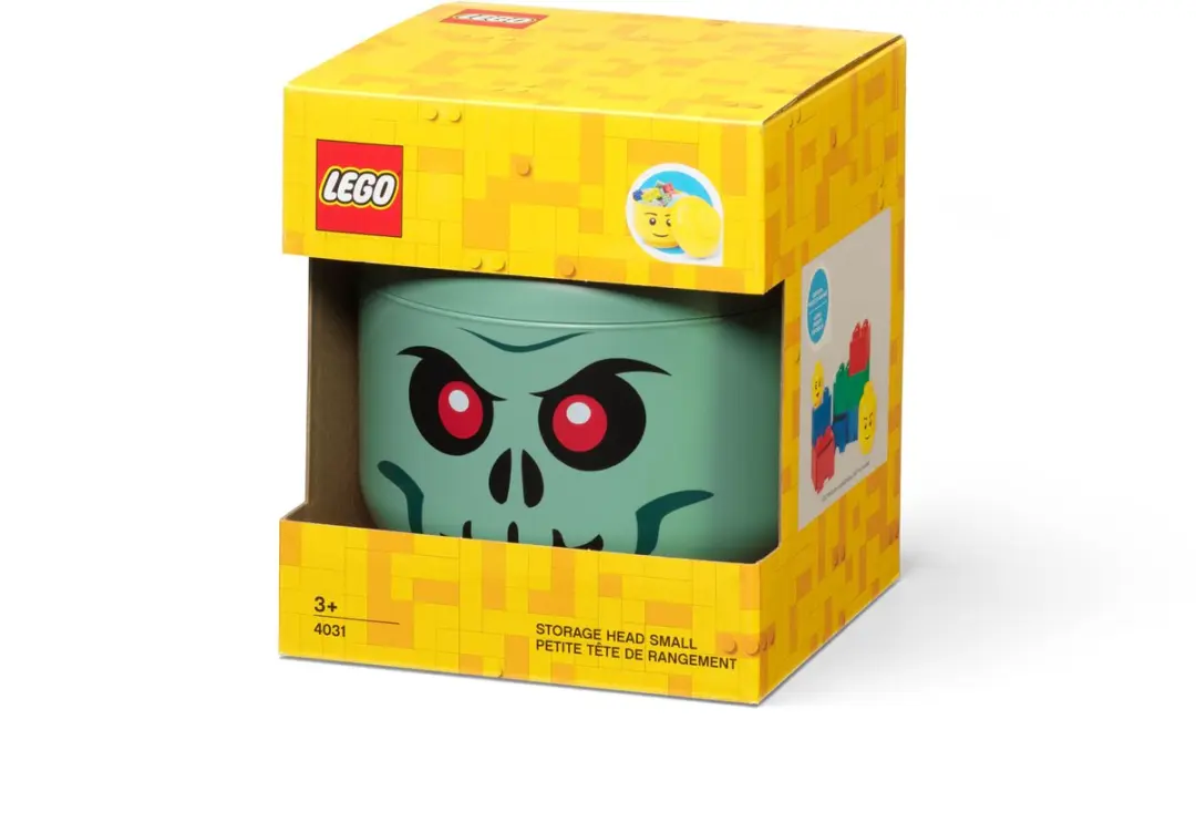 Opbergbox Hoofd Skelet Groen, Klein - LEGO