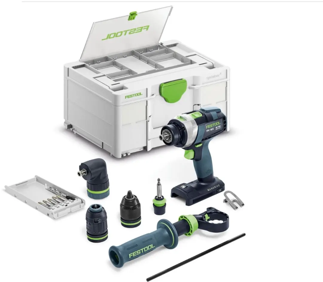 Festool TPC 18 Basic-Set QUADRIVE Accu Klop-/Schroefboormachine 18V