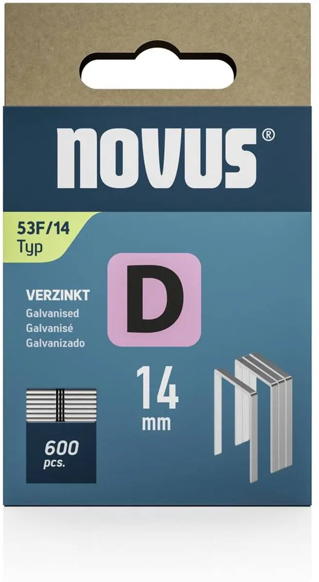 Novus D 53F Nieten 600 Stuks - 042-0792