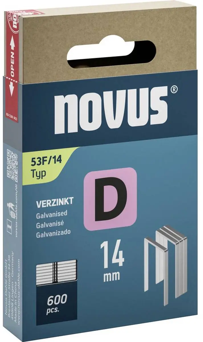 Novus D 53F Nieten 600 Stuks - 042-0792