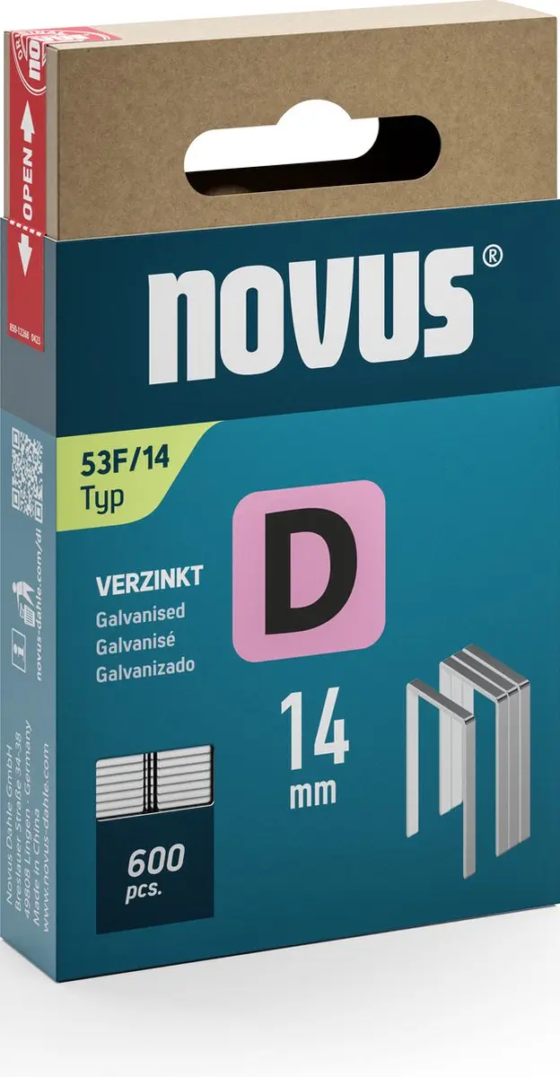 Novus D 53F Nieten 600 Stuks
