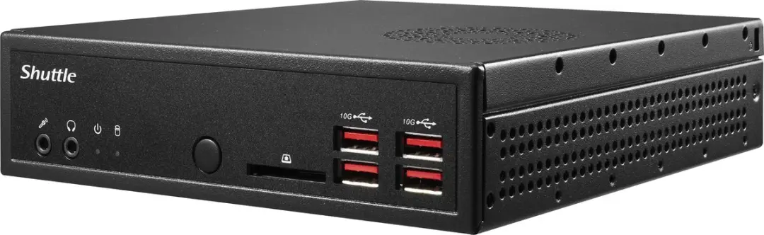 Shuttle XPC slim DH32U Barebone - 4x HDMI 2.0b - Zwart