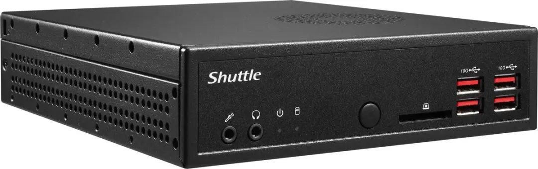 Shuttle XPC slim DH32U Barebone - 4x HDMI 2.0b - Zwart