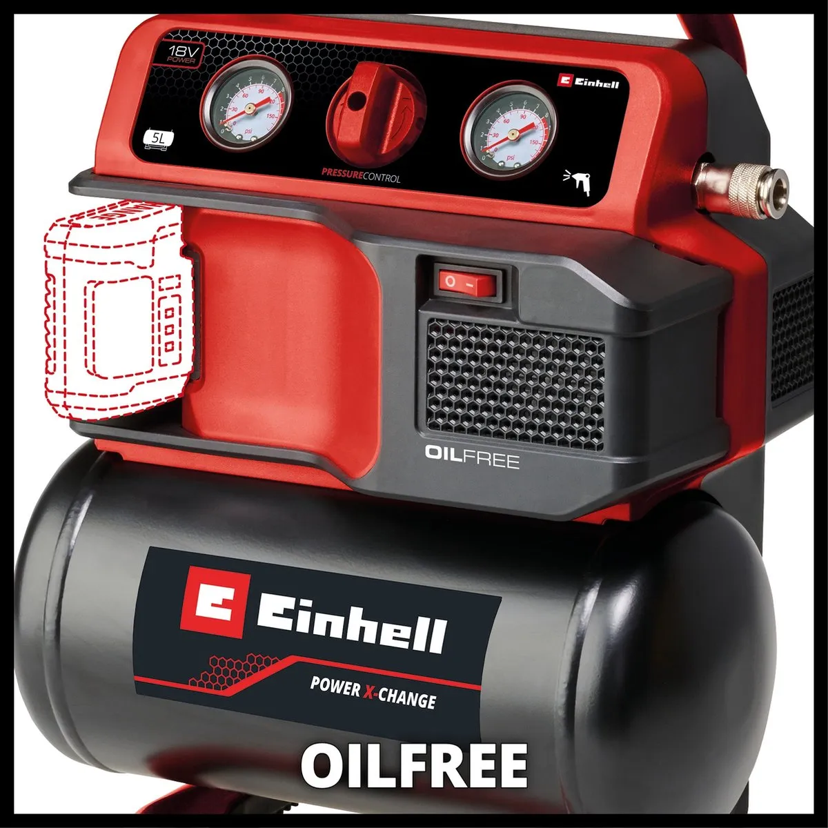 Einhell TE-AC 18/75 Li OF Accu Compressor 18V - 8 bar - 75 l/min