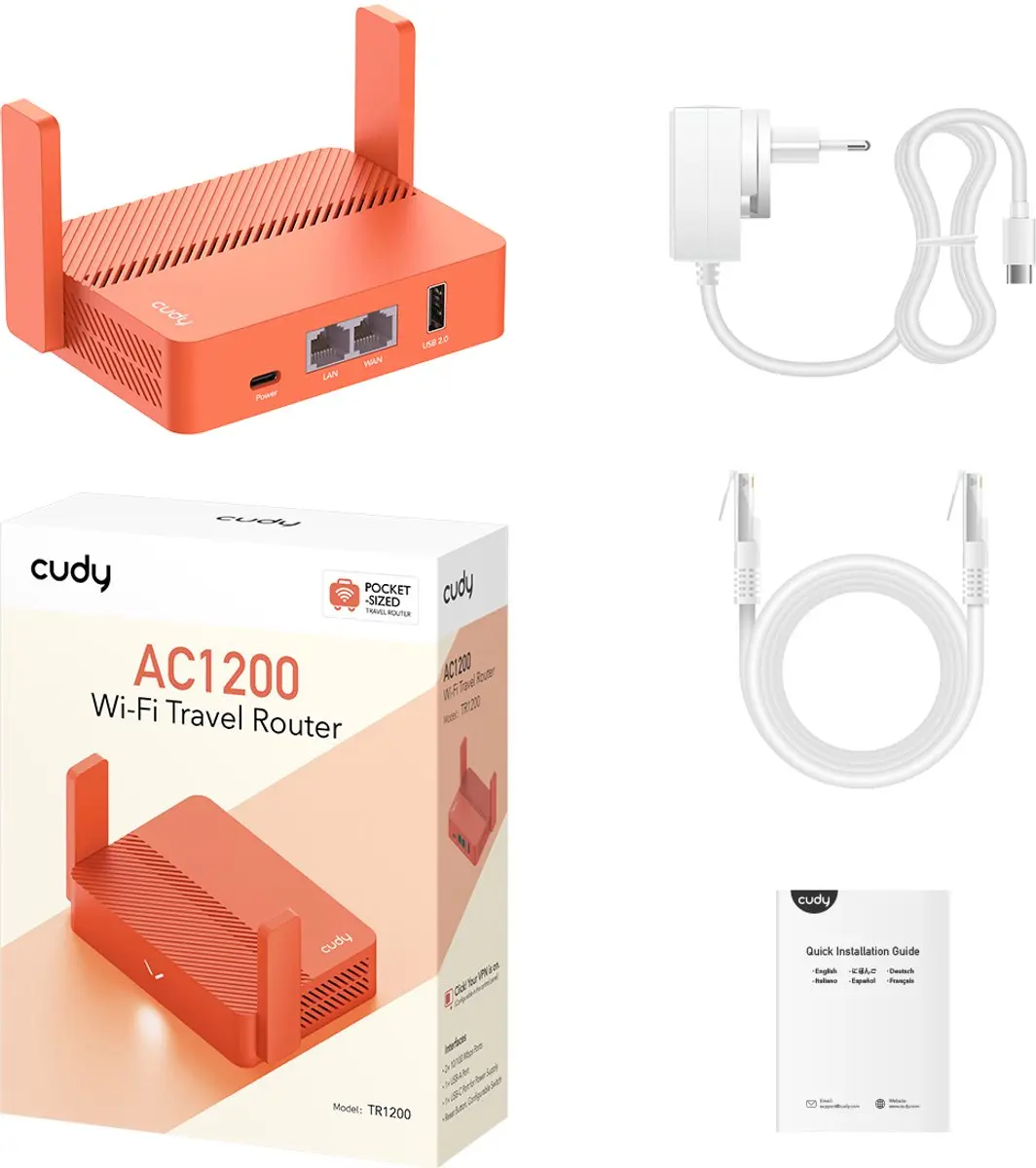 Cudy TR1200 AC1200 Router - Oranje