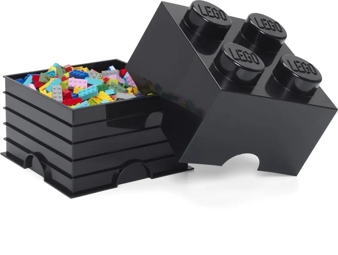 LEGO Brick 4 Opbergbox - 6L - Zwart - afbeelding 6 van 6