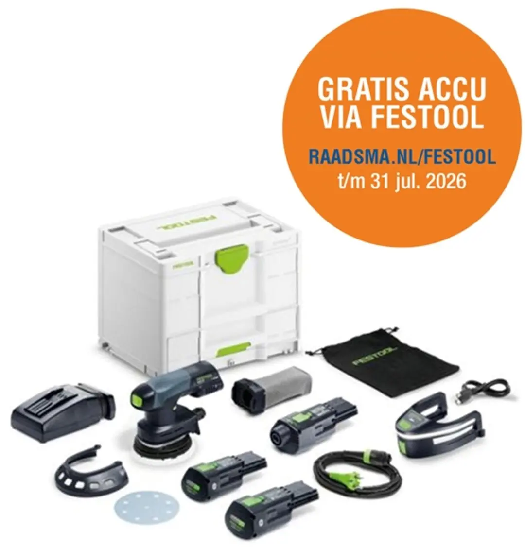 Festool Accu-Excenterschuurmachine ETS 125/3,0 I