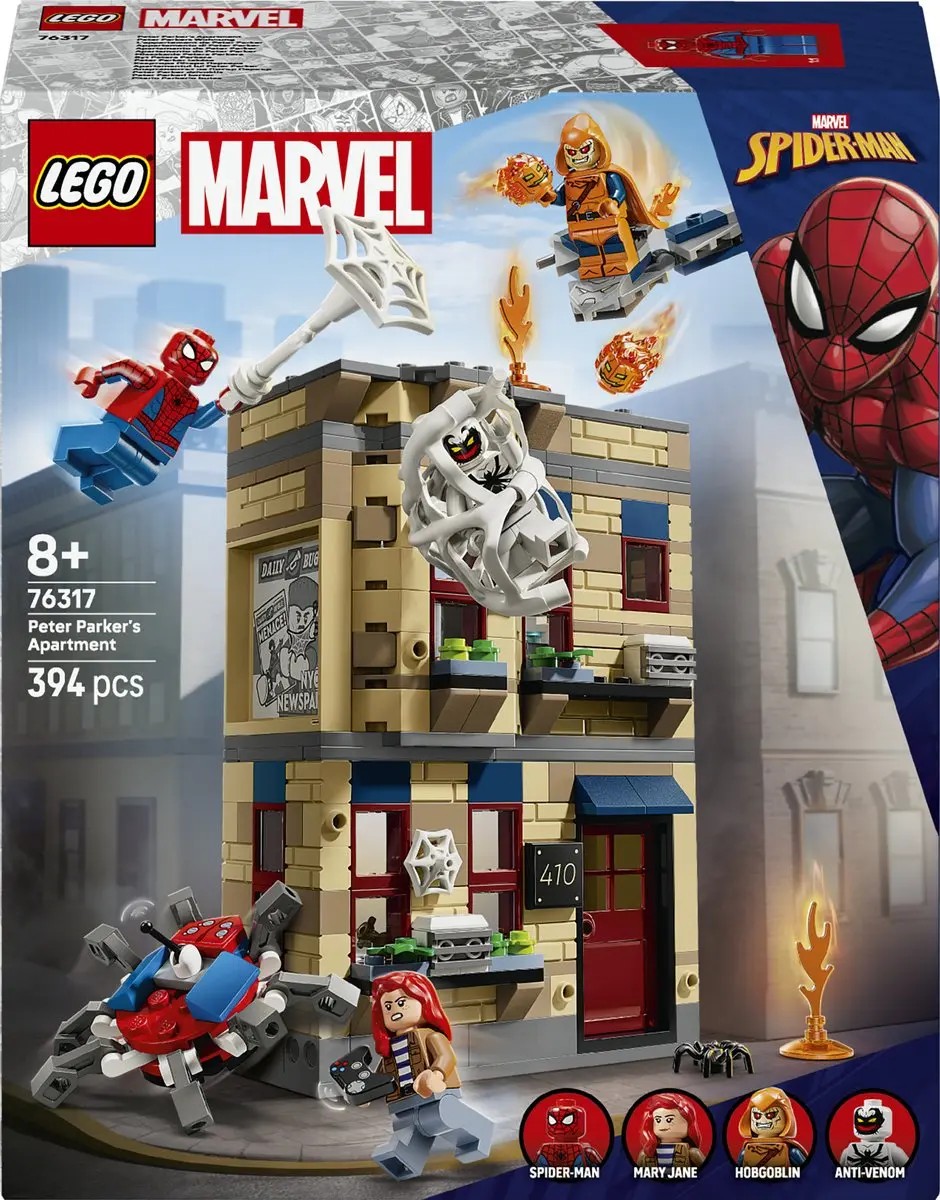 LEGO Marvel Het Appartement van Peter Parker 394 Stukken