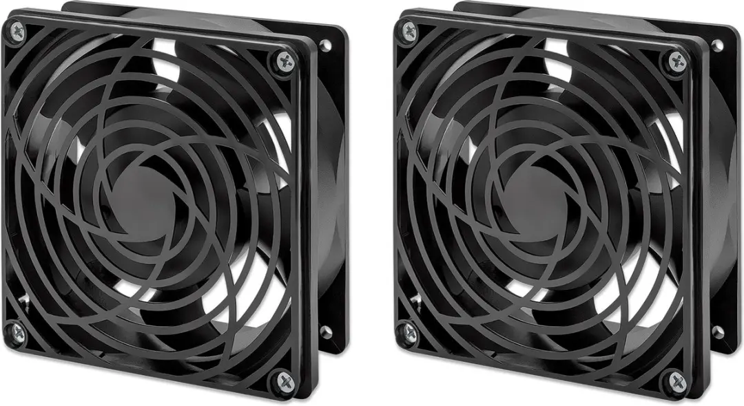 Intellinet 716154 Ventilatie-unit 2 Ventilatoren 120x120mm