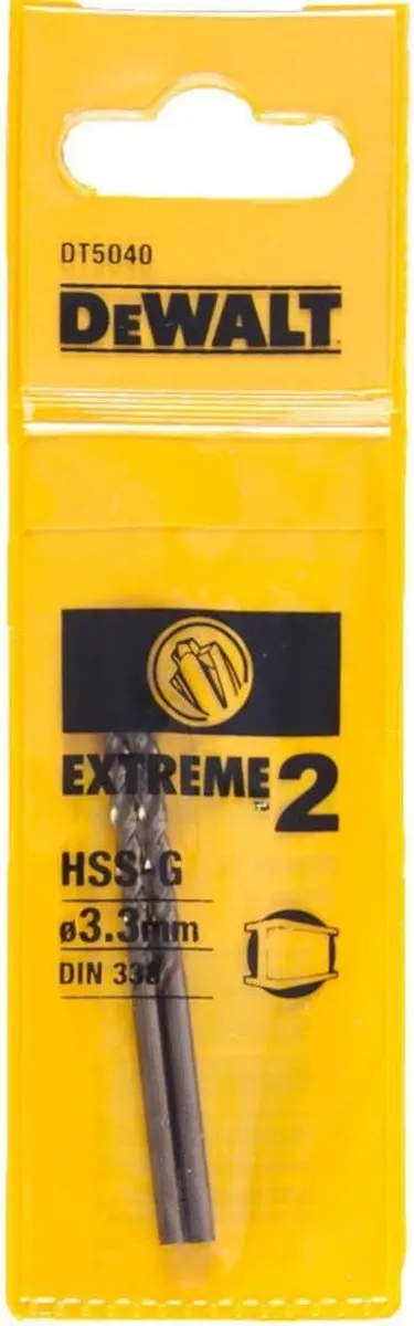 DeWalt DT5040 HSS-G Metaalboor 3.3x65mm - 2 Stuks - afbeelding 2 van 3