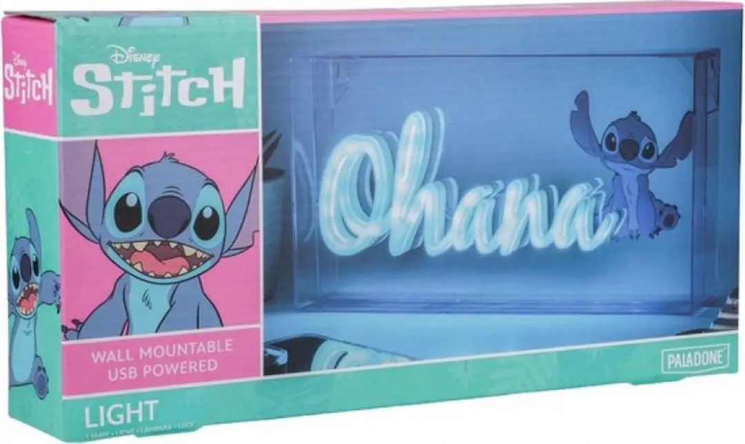 Stitch Ohana LED Neon Lamp - 5 Lichtpunten - Veelkleurig - afbeelding 6 van 6