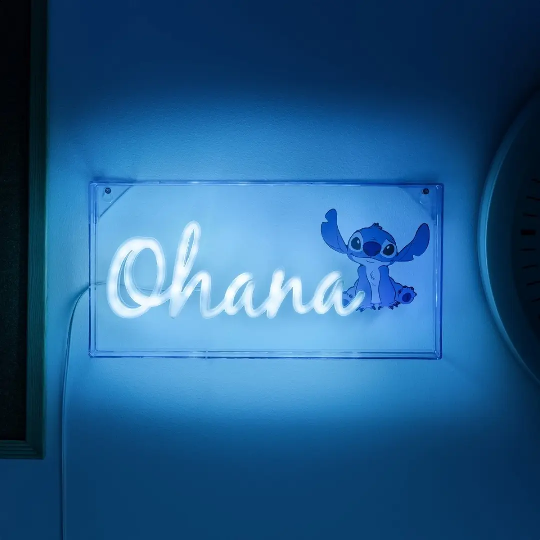 Stitch Ohana LED Neon Lamp - 5 Lichtpunten - Veelkleurig