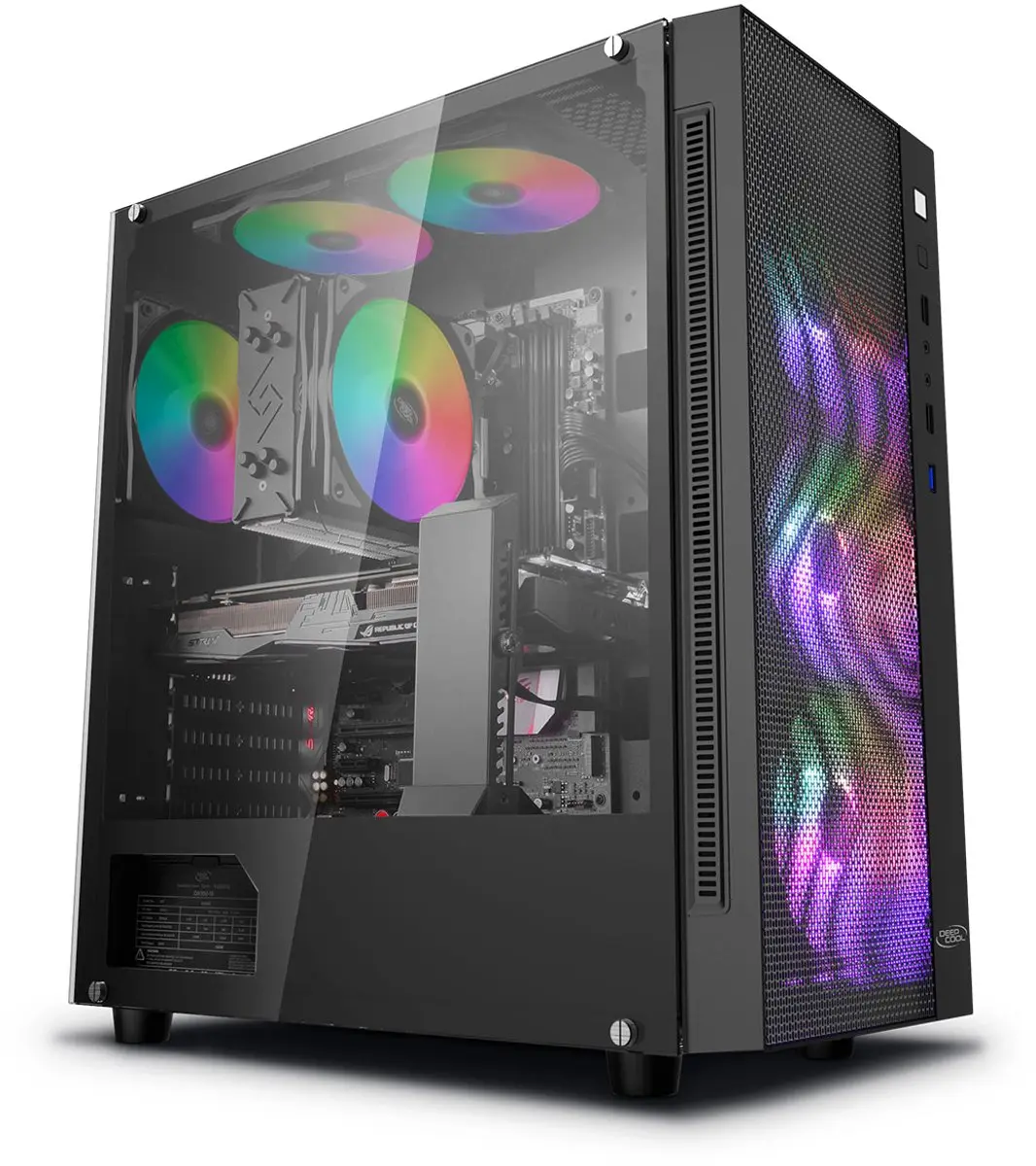 DeepCool MATREXX 55 Midi Tower Behuizing - 4x ARGB Fans - Zwart