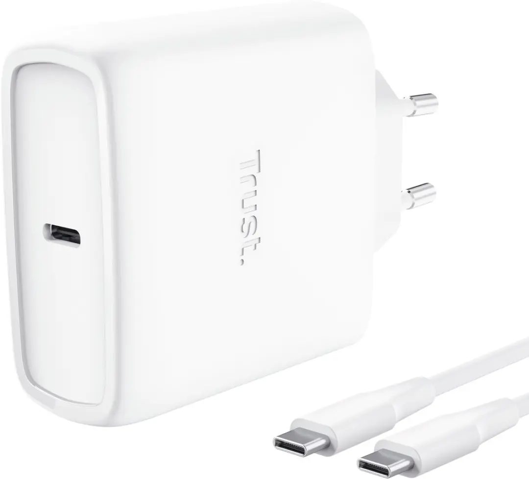Trust Maxo GaN 25524 USB-C Oplader 65W - Wit